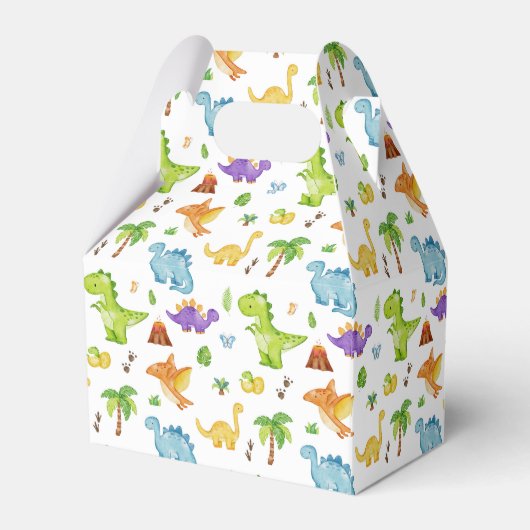 子どもにかわいい恐竜の模様 フェイバーボックス (裏面サイド)