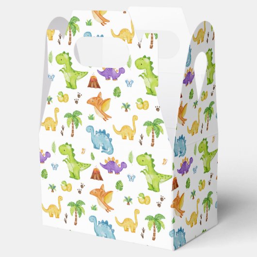 子どもにかわいい恐竜の模様 フェイバーボックス (オープン)
