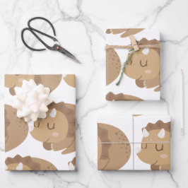 子どもにかわいい恐竜 ラッピングペーパーシート