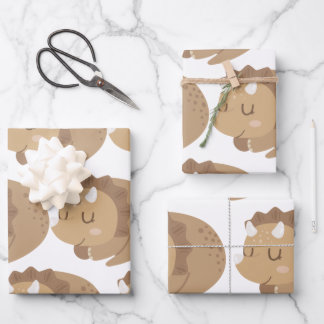 子どもにかわいい恐竜 ラッピングペーパーシート