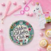 子どものいないキャットレディースクラブ ペーパープレート (パーティー)