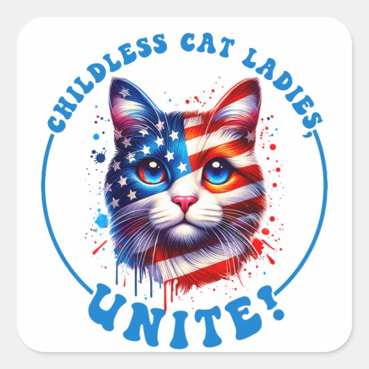 子どものいないキャットレディースユナイト・カマラハリス スクエアシール (正面)