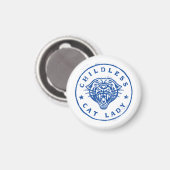 子どものいないキャットレディーブレイブ独立誇りを持った マグネット (正面/裏面)