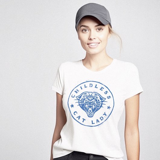 子どものいないキャットレディーブレイブ独立誇りを持った Tシャツ