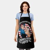 子どものいないキャットレディー投票ヴィンテージロージーザリベテ エプロン (着用した状態)
