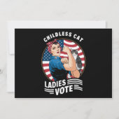 子どものいないキャットレディー投票ヴィンテージロージーザリベテ 招待状 (正面)