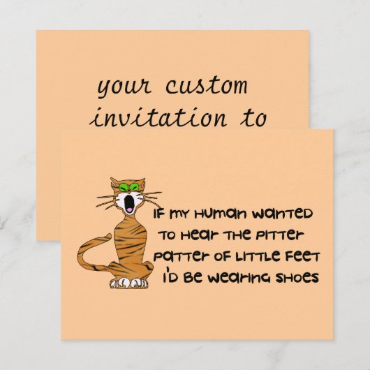 子どものいない子猫 招待状 (正面/裏面)