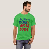 子どものいない犬ママ犬の女性の投票愛国犬フー Tシャツ (正面フル)