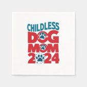 子どものいない犬ママ犬の女性愛国犬 スタンダードカクテルナプキン (正面)