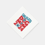 子どものいない犬ママ犬の女性愛国犬 スタンダードカクテルナプキン (角)