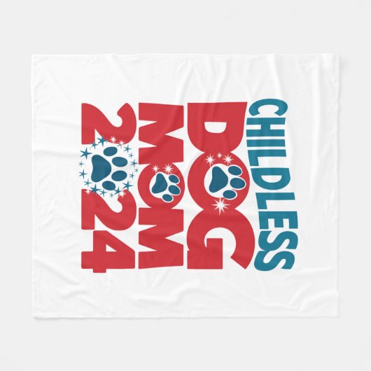 子どものいない犬ママ犬の女性愛国犬 フリースブランケット (正面(横))