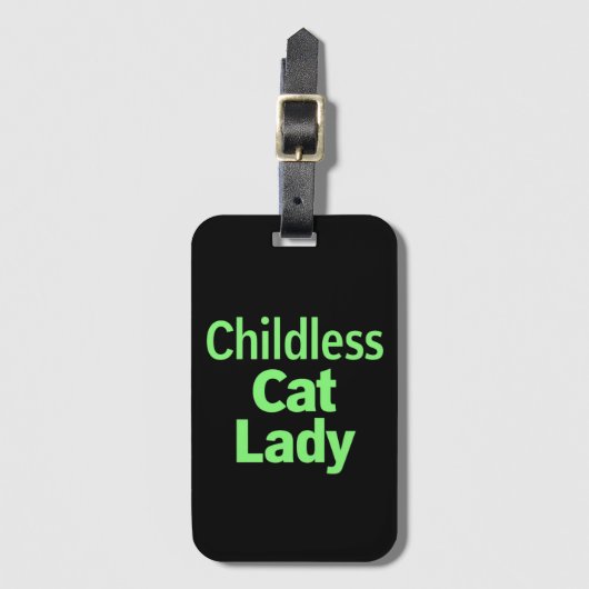 子どものいない猫の女性おもしろい投票2024 ラゲッジタグ (正面縦)