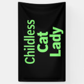 子どものいない猫の女性おもしろい投票2024 横断幕 (縦)