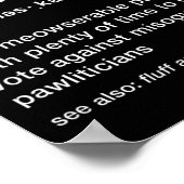 子どものいない猫の女性おもしろい辞書の定義 ポスター (角)