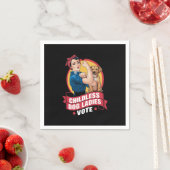 子どものいない猫の女性投票ドッグザ・リベッター・ドッグ スタンダードカクテルナプキン (インサイチュ)