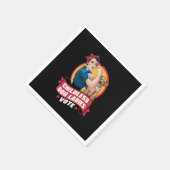 子どものいない猫の女性投票ドッグザ・リベッター・ドッグ スタンダードカクテルナプキン (角)