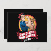 子どものいない猫の女性投票ドッグザ・リベッター・ドッグ ポストカード (正面/裏面)