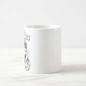 子どものいない猫の女性 コーヒーマグカップ (中央)