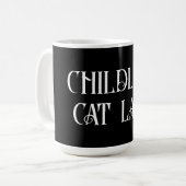 子どものいない猫の女性 コーヒーマグカップ (正面左)