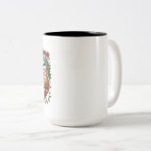 子どものいない猫の女性 ツートーンマグカップ (正面右)