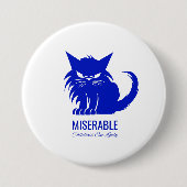 子どものいない猫の女性 缶バッジ (正面)