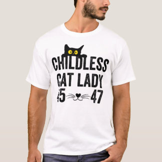 子どものいない猫の女性 Tシャツ
