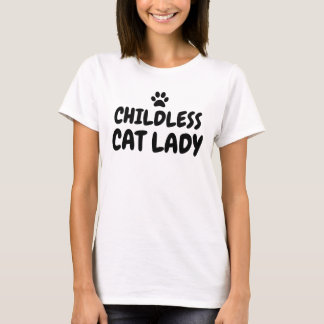 子どものいない猫の女性 Tシャツ