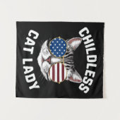 子どものいない猫レディーカマラハリス2024 タペストリー (正面(横))