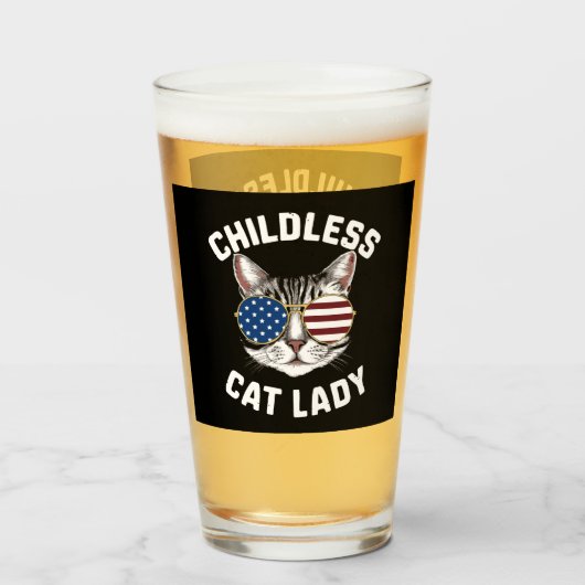 子どものいない猫レディーカマラハリス2024 タンブラーグラス (ドリンク正面)