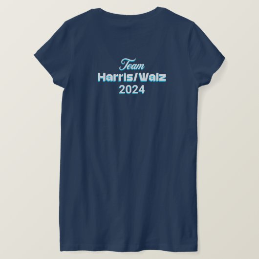 子どものいない猫レディースも投票！ハリスワルツ2024 Tシャツ (デザイン裏面)