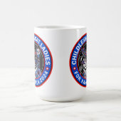 子どものいない猫レディース投票Kamala US 2024 Dems コーヒーマグカップ (中央)