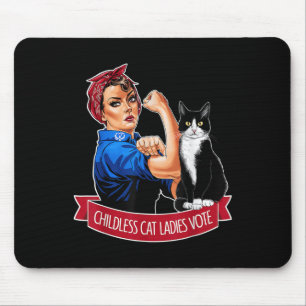 子どものいない猫レディース投票Rosie The Riveter Women マウスパッド