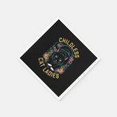 子どものいない猫レディース2024フェミニスト スタンダードカクテルナプキン (角)