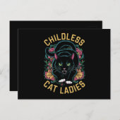 子どものいない猫レディース2024フェミニスト ポストカード (正面/裏面)