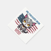 子どものいない猫レディース・プロデモクラシー スタンダードカクテルナプキン (角)