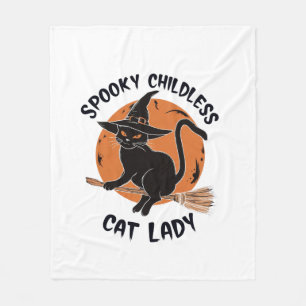 子どものいない猫レディーハロウィン不気味の魔女選挙 フリースブランケット