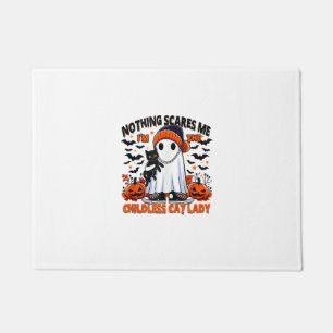 子どものいない猫レディーハロウィン不気味幽霊の衣装 ドアマット