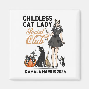 子どものいない猫レディー投票ハロウィッチフェミニスト マグネット
