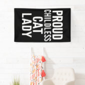 子どものいない猫レディ猫ママ女性猫レディ 横断幕 (インサイチュ)