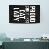 子どものいない猫レディ猫ママ女性猫レディ 横断幕 (トレードショー)