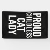 子どものいない猫レディ猫ママ女性猫レディ 横断幕 (横)