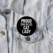 子どものいない猫レディ猫ママ女性猫レディ 缶バッジ (インサイチュ)