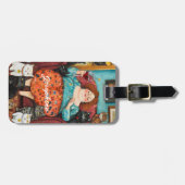 子どものいない猫夕べと居心地の良い女性 ラゲッジタグ (正面横)