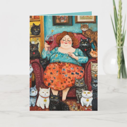 子どものいない猫夕べと居心地の良い女性 招待状 (正面)