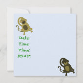 子どものおサルさんの誕生日パーティーのご案内 招待状 (裏面)