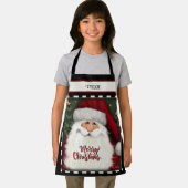 子どものかわいいサンタメリーパーソナライズされたクリスマス エプロン (インサイチュ)