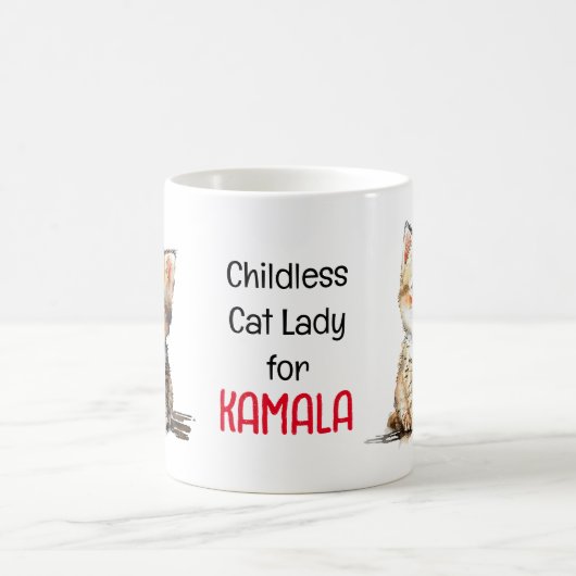 子どものないカマラの愛猫のかわいい子 コーヒーマグカップ (中央)