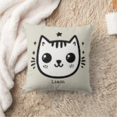 子どものようなスケッチ | 白黒 | ミニマル クッション (ブランケット)