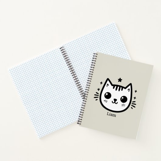 子どものようなスケッチ | 白黒 | ミニマル ノートブック (内部)