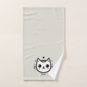 子どものようなスケッチ | 白黒 | ミニマル バスタオルセット (ハンドタオル)